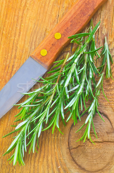 Foto stock: Romero · alimentos · madera · salud · medicina · planta