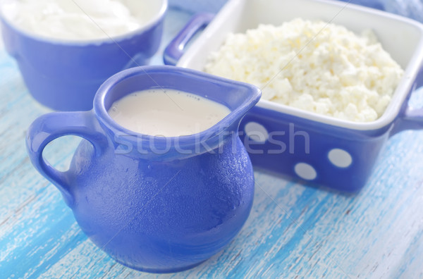 Panna acida alimentare salute blu formaggio piatto Foto d'archivio © tycoon