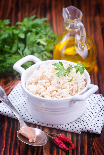 Stock photo: boiled rice