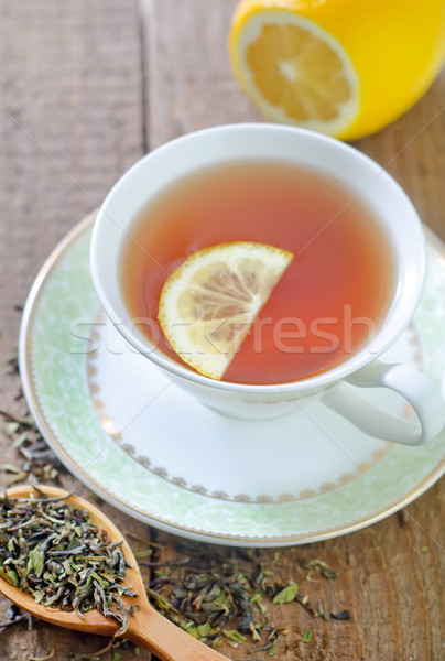 tea with lemon Stock photo © tycoon