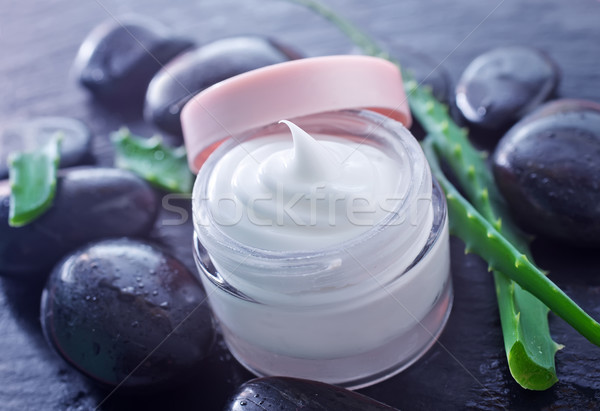 Cosmético creme água corpo folha estância termal Foto stock © tycoon