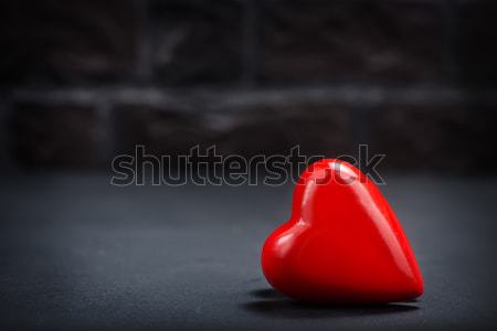 Vermelho corações preto tabela fogo abstrato Foto stock © tycoon