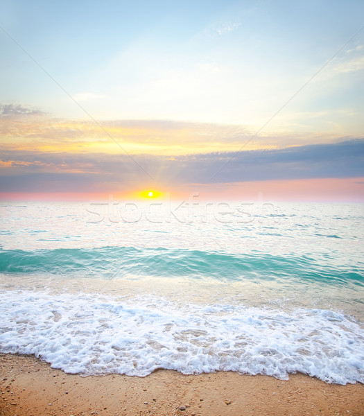 Deniz gün batımı ışık arka plan yaz okyanus Stok fotoğraf © tycoon