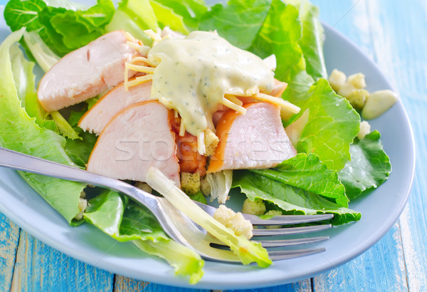 fresh salad with chicken and cheese Stock photo © tycoon