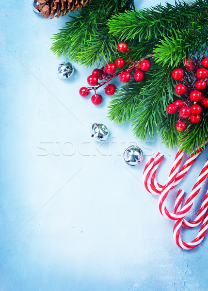 Stockfoto: Christmas · decoratie · tabel · hout · abstract · achtergrond