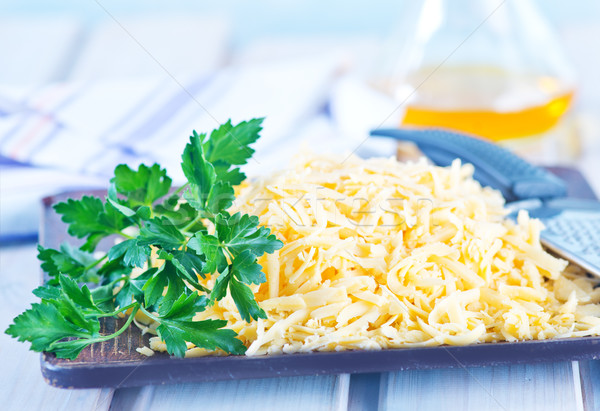 Rendelenmiş peynir plaka tablo mutfak turuncu yağ Stok fotoğraf © tycoon