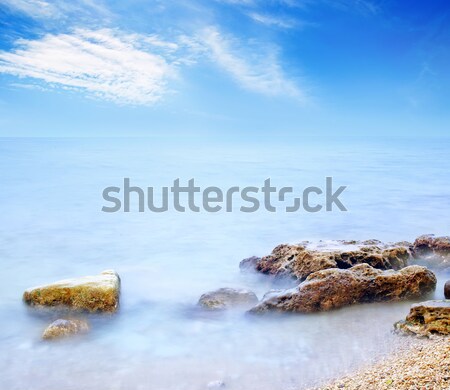 Természet kövek tenger tengerpart víz tájkép Stock fotó © tycoon