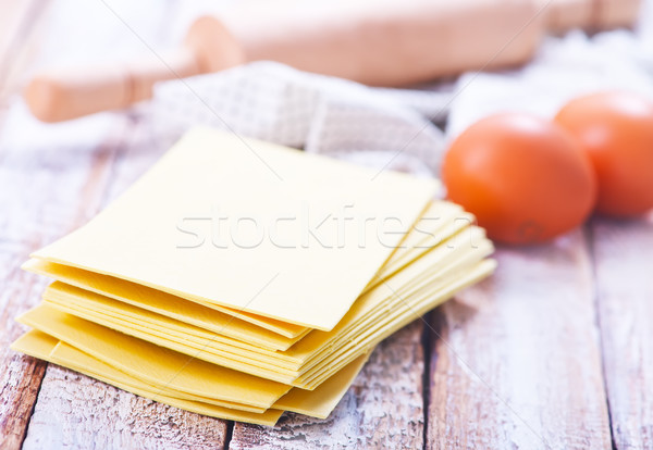 Lasagna bianco tavola sfondo pasta piatto Foto d'archivio © tycoon