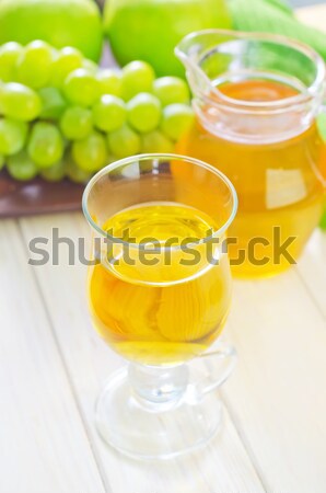 Jus de pomme fond rouge manger blanche jus [[stock_photo]] © tycoon