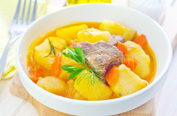 De pomme de terre sauce viande dîner couleur cuisson Photo stock © tycoon