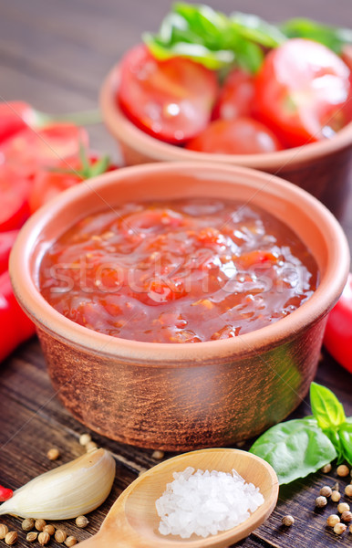 Salsa de tomate alimentos fondo cocina Asia tomate Foto stock © tycoon