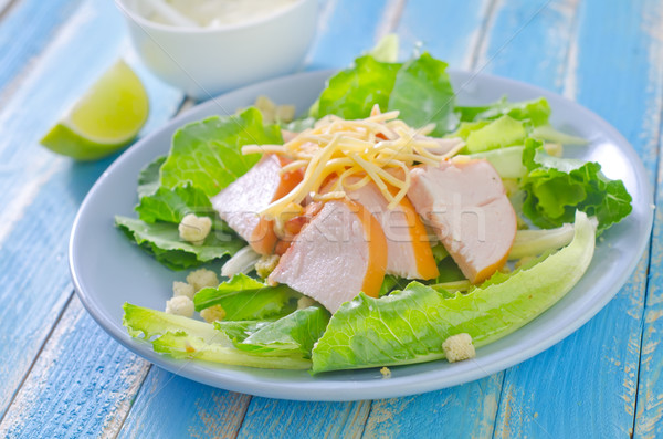 fresh salad with chicken and cheese Stock photo © tycoon