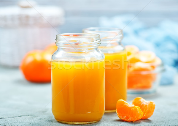 Foto stock: Jugo · vidrio · banco · mesa · naranja · espacio