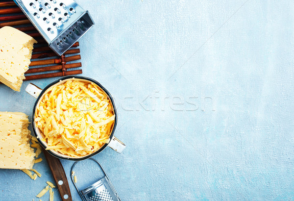 Fromage râpé brun bol orange table grasse [[stock_photo]] © tycoon