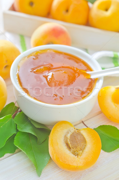 Abricot confiture bois orange table usine [[stock_photo]] © tycoon