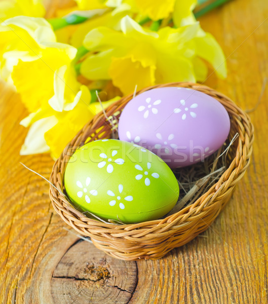 Easter Eggs kwiat projektu jaj zielone candy Zdjęcia stock © tycoon