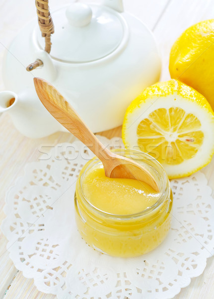 Méz citromok fa gyümölcs egészség vacsora Stock fotó © tycoon