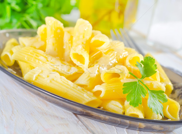 Stockfoto: Pasta · kaas · voedsel · vork · koken · diner