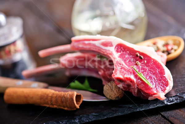 Stock photo: raw chop meat