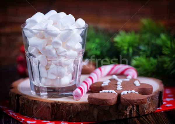 Navidad cookies dulces beber rojo blanco Foto stock © tycoon