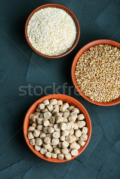 小麦 ふすま ボウル 表 食品 木材 ストックフォト © tycoon