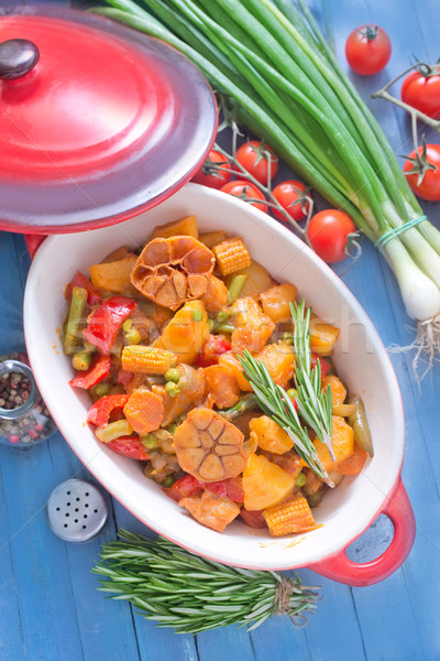 baked meat with vegetables Stock photo © tycoon