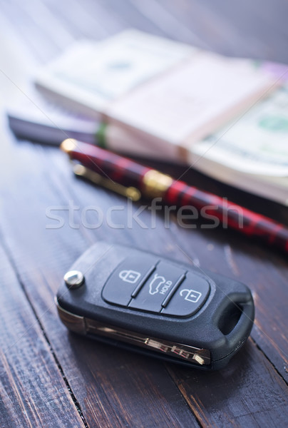 Sleutel auto geld metaal veiligheid Stockfoto © tycoon