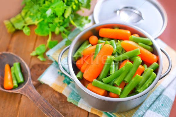 carrot and green beans Stock photo © tycoon
