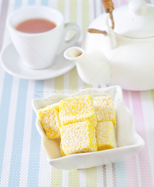 öröm vacsora cukorka szín csésze fehér Stock fotó © tycoon