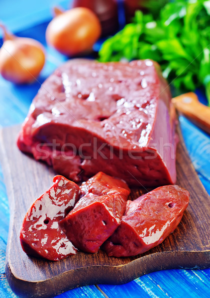 raw liver Stock photo © tycoon