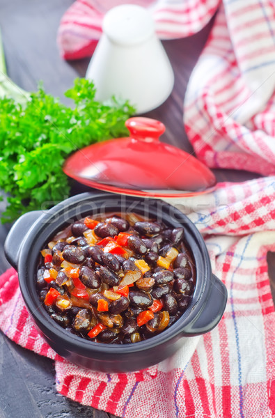 black beans with chili Stock photo © tycoon