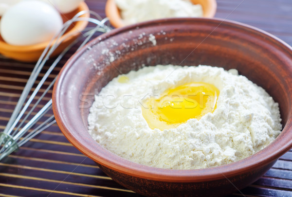 Mąka jaj żywności domu jaj obiedzie Zdjęcia stock © tycoon