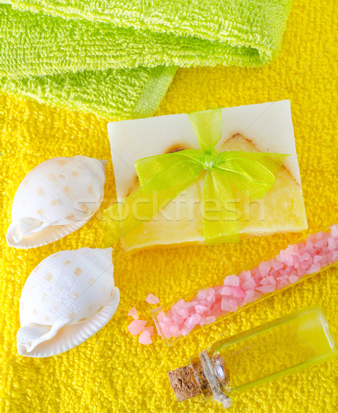 Spa sale marino sapone asciugamani bagno medici Foto d'archivio © tycoon