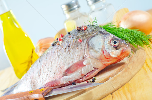 Stock foto: Frischen · Karpfen · Wasser · Fisch · Gesundheit · grünen