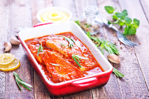 fish with sauce Stock photo © tycoon