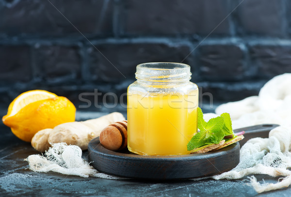 Miel verre banque table nature espace [[stock_photo]] © tycoon