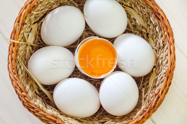 raw eggs Stock photo © tycoon