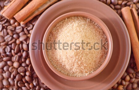 Stock photo: sugar and coffee