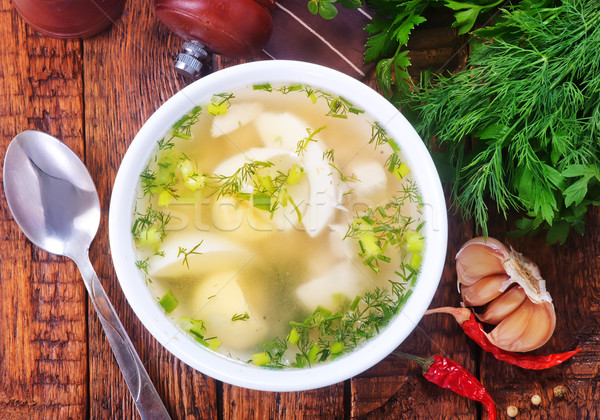 куриный суп чаши таблице медицина есть больным Сток-фото © tycoon