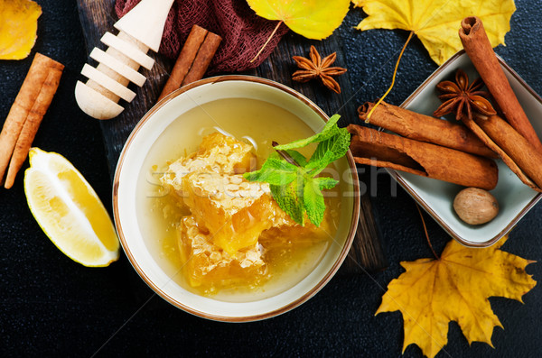 Stok fotoğraf: Bal · taze · nane · tarçın · limon · doğa