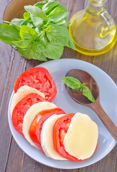 Капрезе сыра красный пластина Салат еды Сток-фото © tycoon