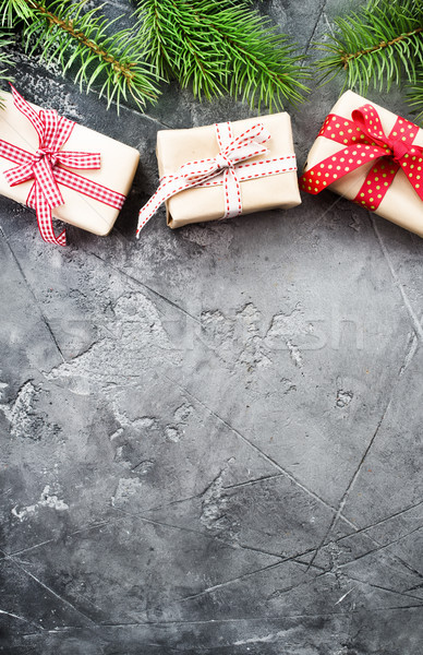 Navidad decoración cuadro presente mesa corazón Foto stock © tycoon