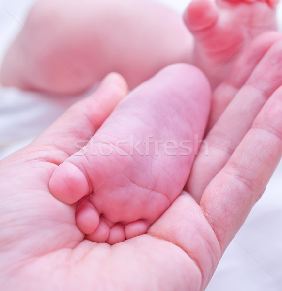 feets of newborn baby Stock photo © tycoon