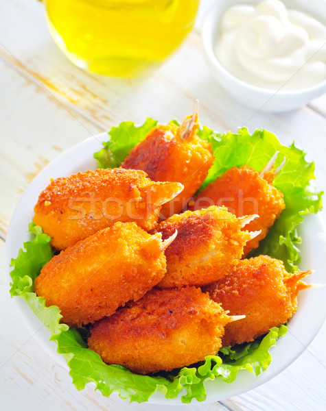 Cangrejo peces frutas carne comer Foto stock © tycoon