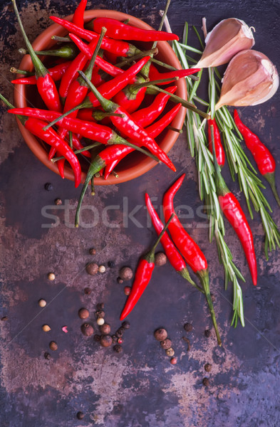 Przyprawy czerwony hot chili soli Zdjęcia stock © tycoon