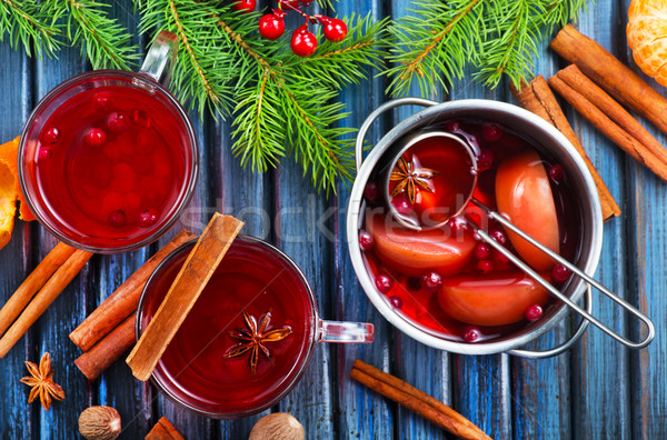 Noel içmek lezzet baharat tablo ağaç Stok fotoğraf © tycoon