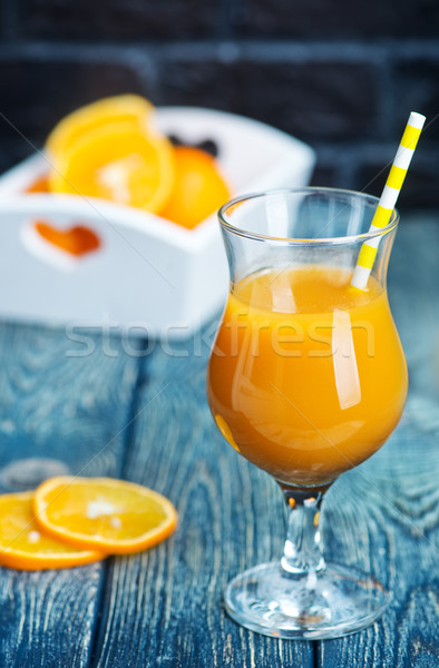 Succo d'arancia fresche vetro tavola estate arancione Foto d'archivio © tycoon