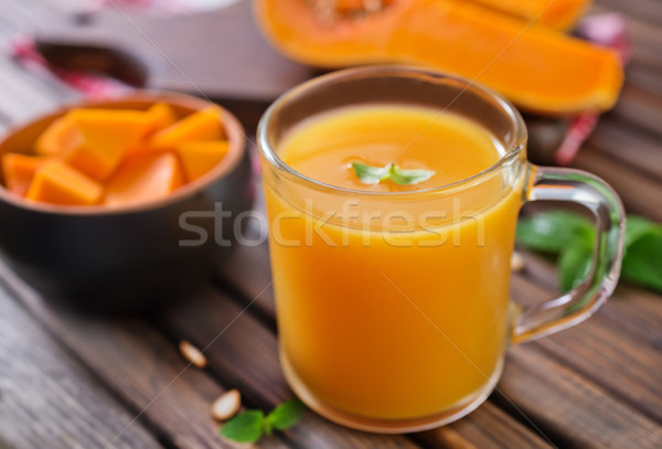 Foto stock: Calabaza · jugo · hoja · verde · beber · cóctel