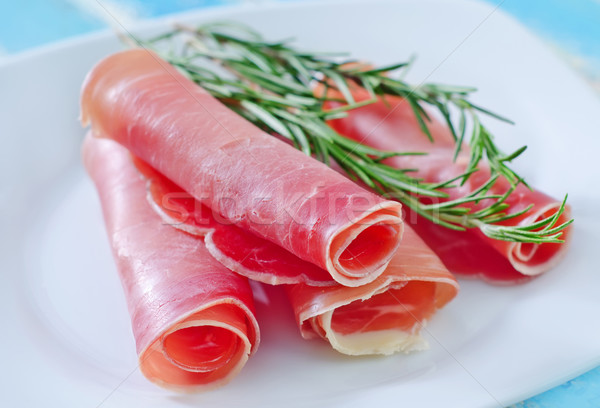 Stock fotó: Prosciutto · hús · kövér · tábla · méz · hideg