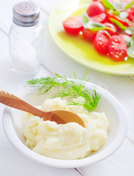 Mushed potato in the white bowl Stock photo © tycoon